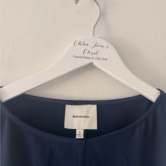 REFORMATION Cyra Navy Drop Waist Maxi Dress - Picture 7 of 7